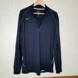 NIKE Dri-Fit Unisex Navy 1/4 Zip Performance Pullover Size M